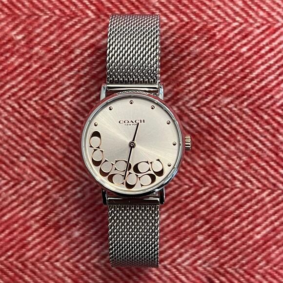 Coach Perry Grey Dial Grey Mesh Bracelet Watch for Women - 14503127 main image 1